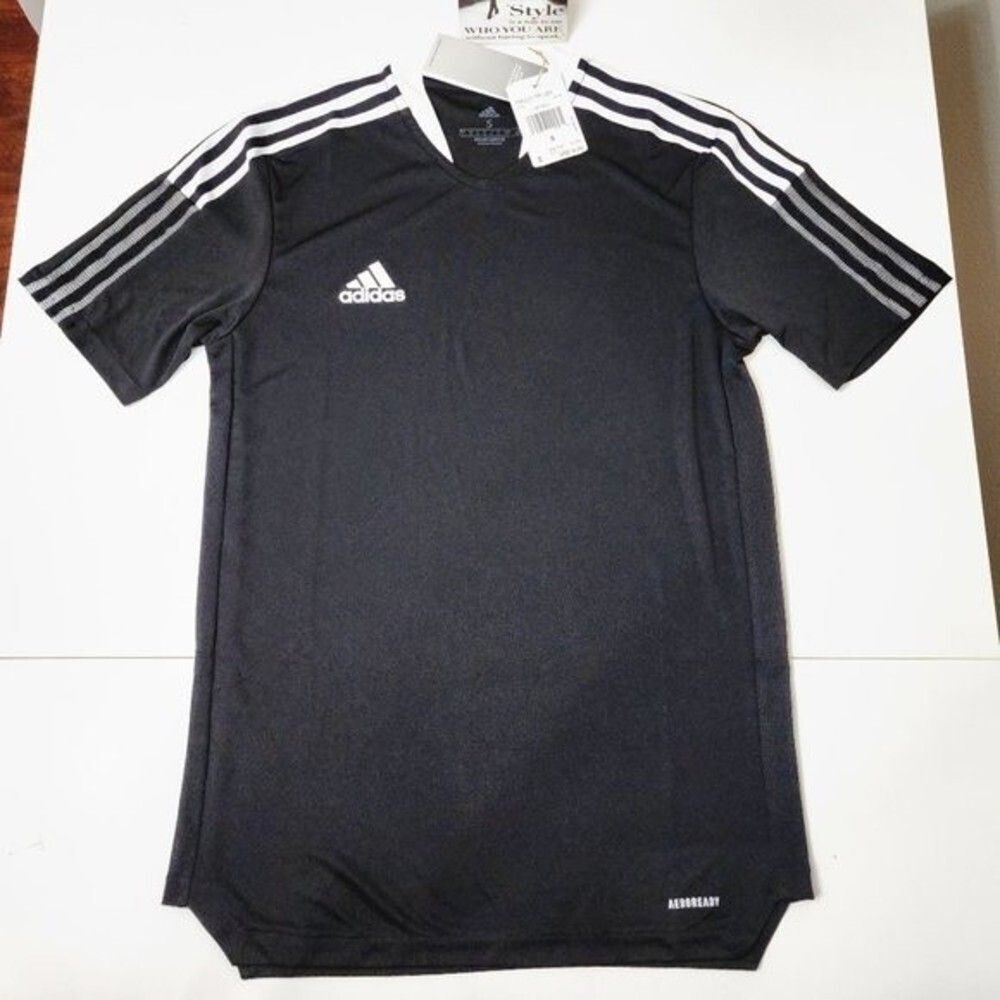 NEW! Men's Adidas TIRO21 TR JSY Training T-Shirt Black Jersey GM7586 Siz…